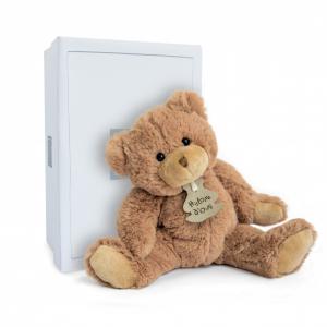 Peluche calin'ours - marron - taille 25 cm - boîte cadeau - Histoire d'ours - HO1155