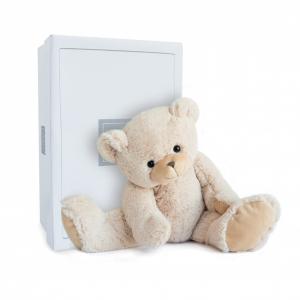 Peluche calin'ours - beige - taille 35 cm - boîte cadeau - Histoire d'ours - HO1158