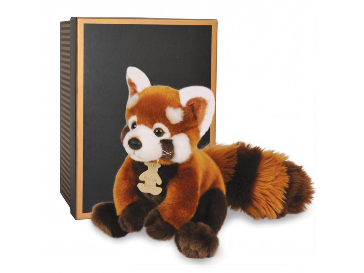Histoire d'ours - Les authentiques - panda rouge - taille 20 cm - boîte  cadeau