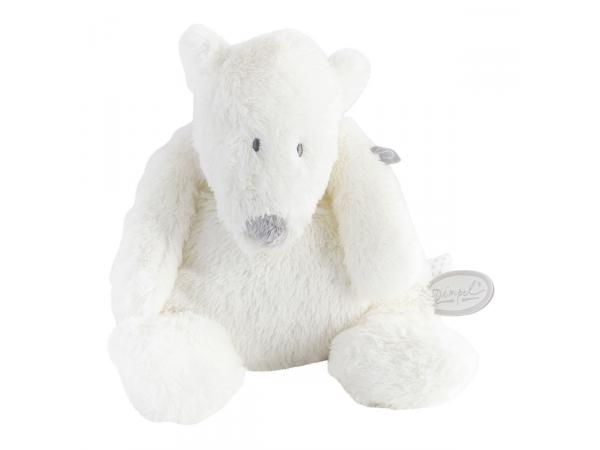P'timo doudou bébé ours polaire flatou - blanc