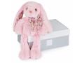 Copains calins - lapin rose - taille 25 cm - boîte cadeau - Histoire d'ours - HO2434