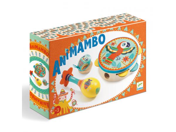 Animambo - set de 3 instruments tambourin-maracas-castagnette