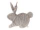 Lapin doudou beige-gris Emma - Position allongée 32 cm, Hauteur 21 cm - Dimpel