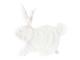 Lapin doudou blanc Emma - Position allongée 32 cm, Hauteur 21 cm - Dimpel