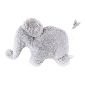 Doudou musical éléphant gris clair Oscar - Position allongée 42 cm, Hauteur 25 cm - Dimpel - 885170