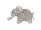 Couverture câlin éléphant beige-gris Oscar - Position allongée 82 cm, Hauteur 50 cm - Dimpel