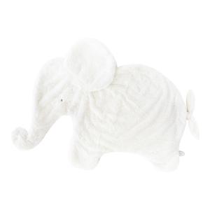Couverture câlin éléphant blanc Oscar - Position allongée 82 cm, Hauteur 50 cm - Dimpel - 885261