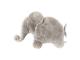 Éléphant beige-gris Oscar - Position allongée 52 cm, Hauteur 30 cm