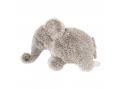 Doudou plat éléphant beige-gris Oscar - Position allongée 32 cm, Hauteur 20 cm - Dimpel - 885417