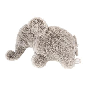 Doudou plat éléphant beige-gris Oscar - Position allongée 32 cm, Hauteur 20 cm - Dimpel - 885417
