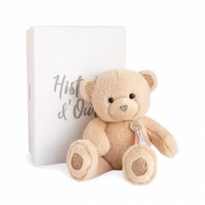 Peluche ours charms - beige - taille 24 cm - boîte cadeau - Histoire d'ours - HO2808
