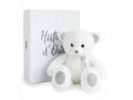 Peluche ours charms - blanc - taille 40 cm - boîte cadeau - Histoire d'ours - HO2810