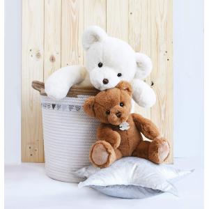 Peluche ours titours - blanc - taille 50 cm - Histoire d'ours - HO2884