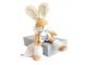 Lapin de sucre blanc - pantin avec doudou - taille 31 cm - Doudou et compagnie