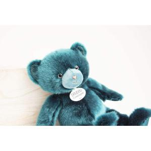 Ours collection - bleu paon - taille 30 cm - Histoire d'ours - DC3567