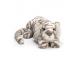 Peluche Sacha Snow Tiger - L: 14 cm x l : 46 cm x H: 12 cm