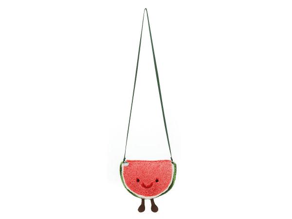 Peluche amuseable watermelon bag - l: 10 cm x l : 21 cm x h: 18 cm