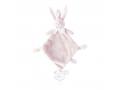 Doudou attache-tétine lapin rose Ella - Hauteur 25 cm - Dimpel - 823004