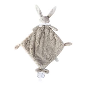 Lapin doudou beige-gris Ella - Hauteur 35 cm - Dimpel - 823160
