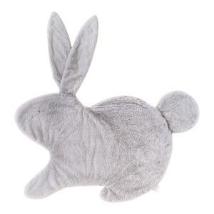Couverture câlin lapin gris clair Emma - Position allongée 72 cm, Hauteur 50 cm - Dimpel - 885664