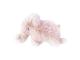 Petit doudou plat petit éléphant rose Oscar - Position allongée 18 cm, Hauteur 12 cm