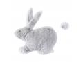 Doudou musical lapin gris clair Emma - Position allongée 25-Position allongée 15 cm - Dimpel - 885677