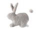 Doudou musical lapin beige-gris Emma - Position allongée 25 cm, Hauteur 15 cm