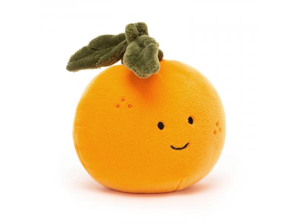 Peluche orange fabulous fruit - l = 10 cm x h =9 cm