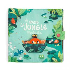 Grand livre tissu d'activités Dans la jungle - Moulin Roty - 668085