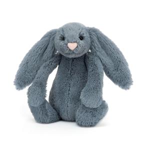 Peluche Bashful Dusky Blue Bunny Small - l : 9 cm x H: 18 cm - Jellycat - BASS6DUSKB
