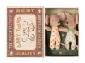 Bébés Souris, les jumeaux dans leur boîte à allumettes, taille : H : 8 cm  - Maileg - 16-1711-01