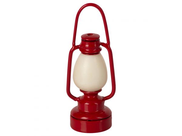 Lanterne vintage - rouge, taille : h : 7 cm - l : 2,5 cm