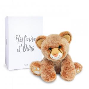 Histoire d'ours - HO3056 - Bébé Lion 18 cm  en boîte carton (463218)