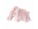 Petit doudou plat petit éléphant rose Oscar - Position allongée 18 cm, Hauteur 12 cm