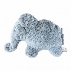 Doudou plat éléphant bleu Oscar - Position allongée 32 cm, Hauteur 20 cm - Dimpel - 884819