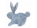 Couverture câlin lapin bleu Emma - Position allongée 72 cm, Hauteur 50 cm - Dimpel - 886561
