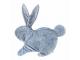 Couverture câlin lapin bleu Emma - Position allongée 72 cm, Hauteur 50 cm