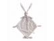 Lapin doudou beige-gris Flor - Diamètre 50 cm, Hauteur 32 cm