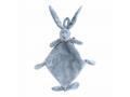 Doudou attache-tétine lapin bleu Flo - Hauteur 25 cm - Dimpel - 871156