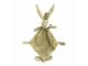 Doudou attache-tétine lapin vert Flo - Hauteur 25 cm