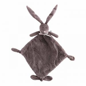 Lapin doudou brun-gris Flo - Hauteur 35 cm - Dimpel - 871351