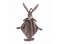 Doudou attache-tétine lapin brun-gris Flo - Hauteur 25 cm - Dimpel - 871364