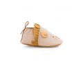 Chaussons cuir lion beige Sous mon baobab 12/18 m - Moulin Roty - 669755