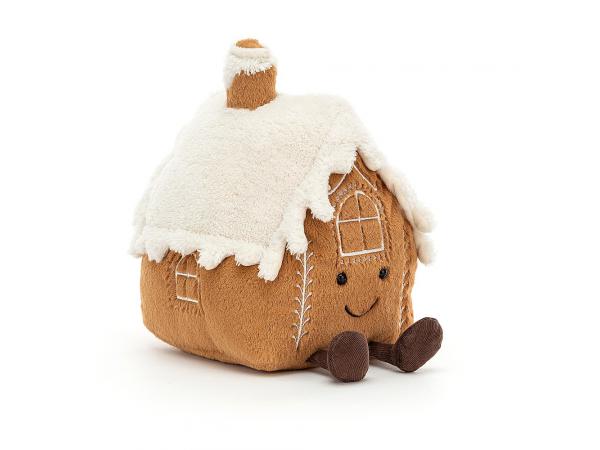 Amuseable gingerbread house - dimensions : l : 13 cm x l : 16 cm x h : 20 cm