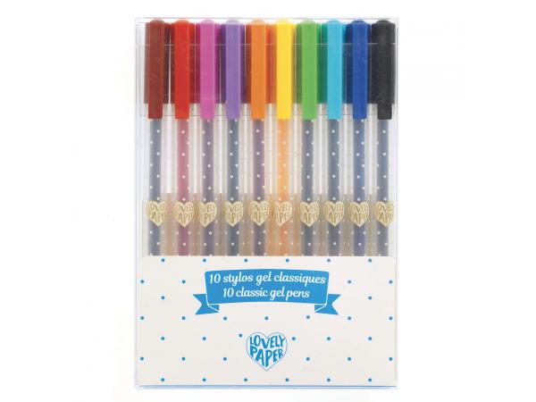 10 stylos gel classiques