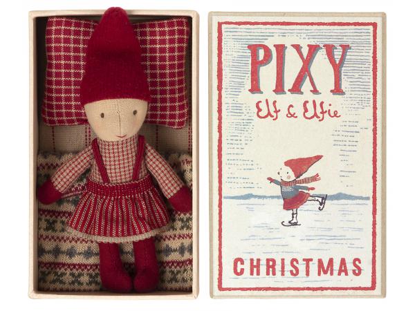 Pixy elfie dans la boîte d'allumettes, taille : h : 14 cm