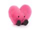 Peluche Amuseable Hot Pink Heart - l : 9 cm x H: 11 cm