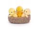 Peluche Nesting Chickies - L: 11 cm x l : 13 cm x H: 13 cm