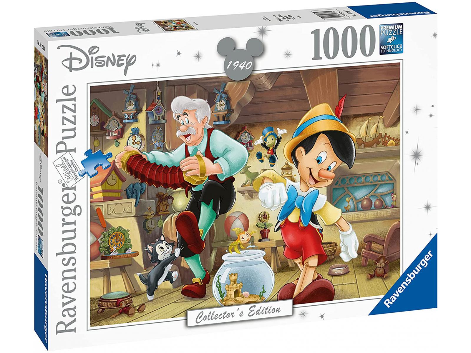 Ravensburger - Puzzles adultes - Puzzle 1000 pièces - Pinocchio (Collection  Disney)