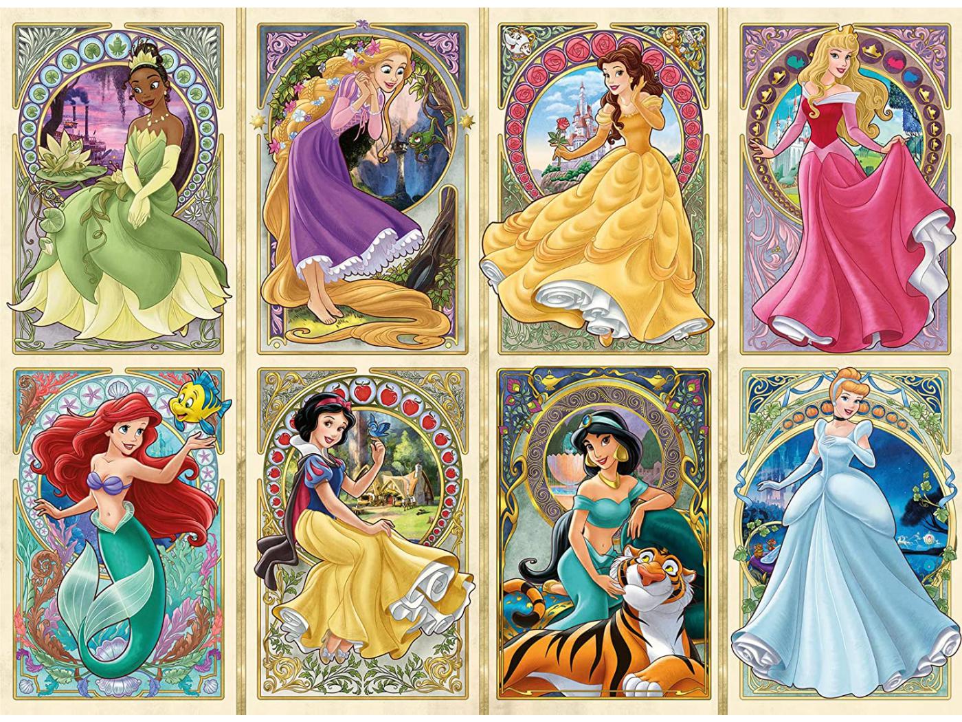 Ravensburger - Puzzles adultes - Puzzle 1000 pièces - Disney Princesses Art  Nouveau